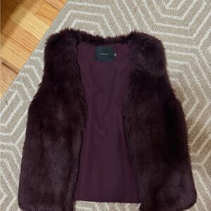 Talula Dark Brown Faux Fur Vest